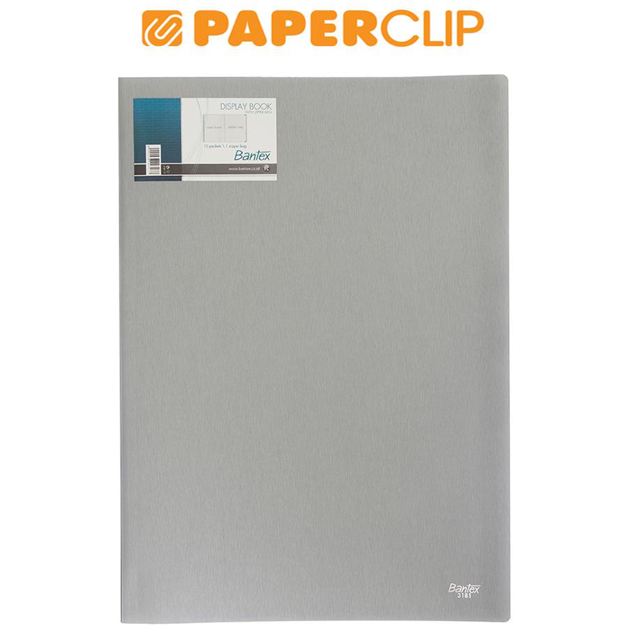 

DISPLAY BOOKS / CLEAR HOLDER BANTEX 3181FOLIO 10 17 SILVER
