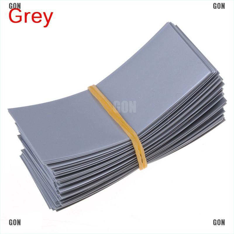 GON 100Pcs 18650 Battery Wrap PVC Heat Shrink Tubing Precut Battery Film Tape Cover