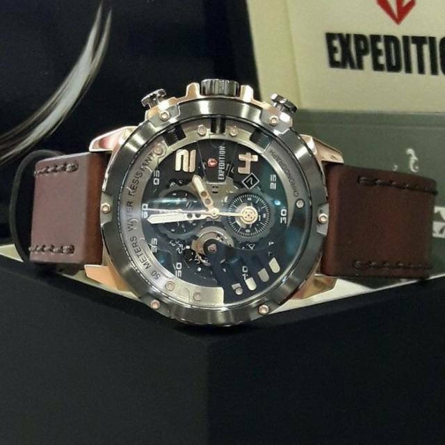 Jam Tangan Expedition E6700 Original Black Rosegold