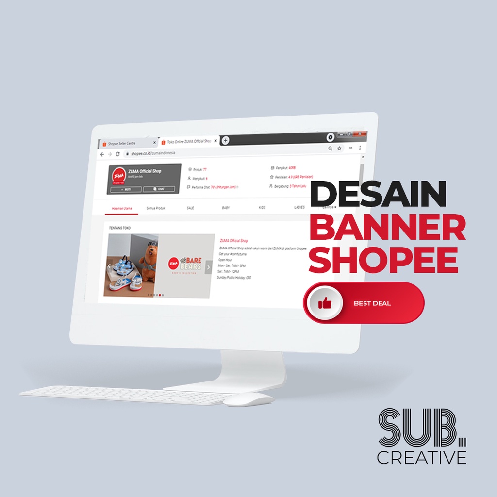 Jasa Desain Banner Toko Shopee Elagant (Satuan)