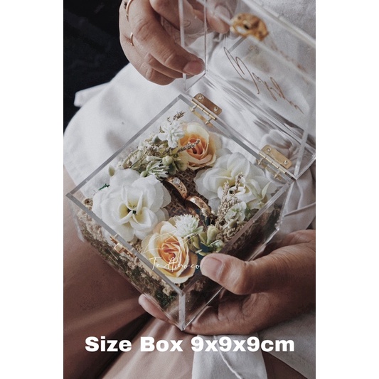 Ringbox Acrylic Kotak Cincin Akrilik Custom