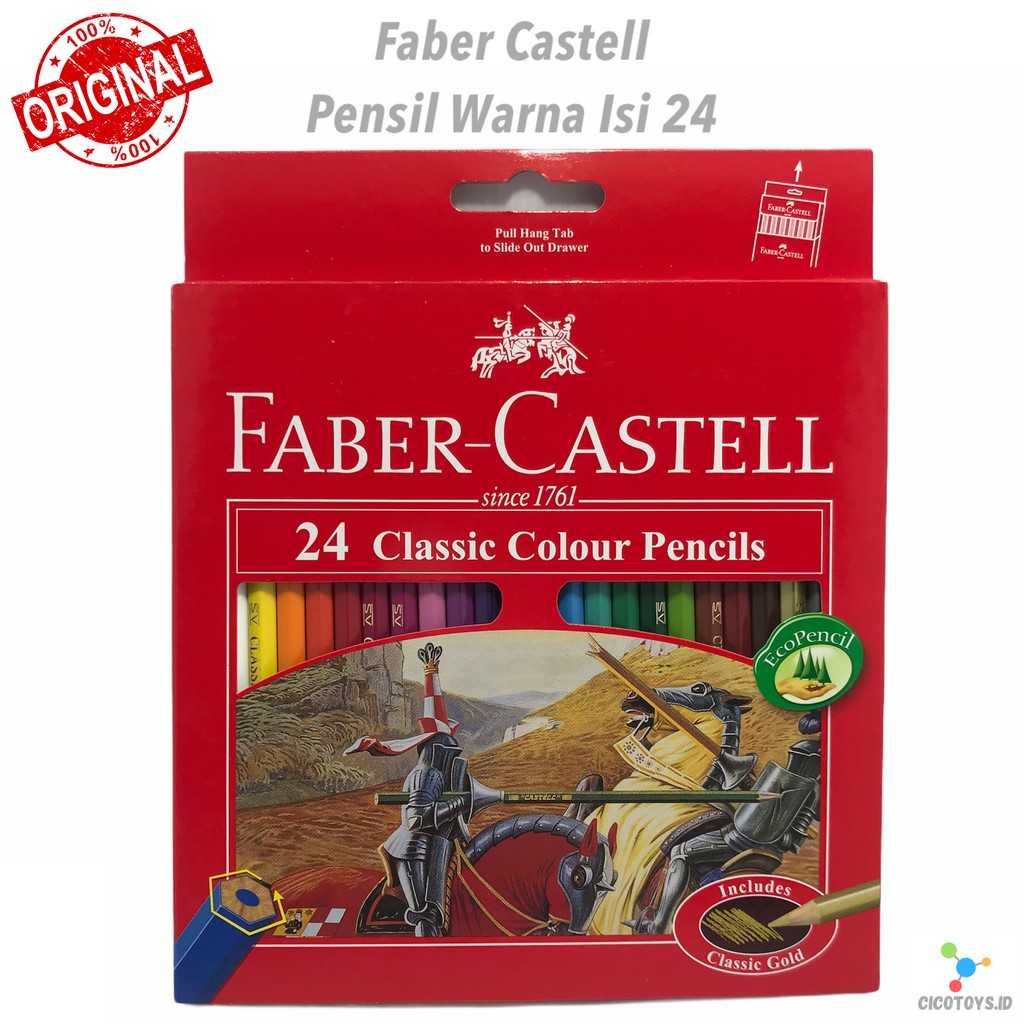 

PENSIL WARNA FABER CASTELL 24 CLASSIC COLOUR PENCILS