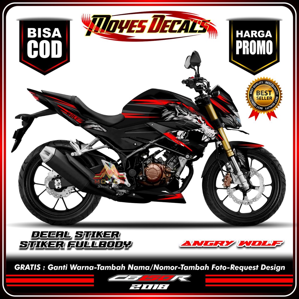 Decal New CB150R Decal CB 150 R 2018 2019 2020 Wolf Srigala
