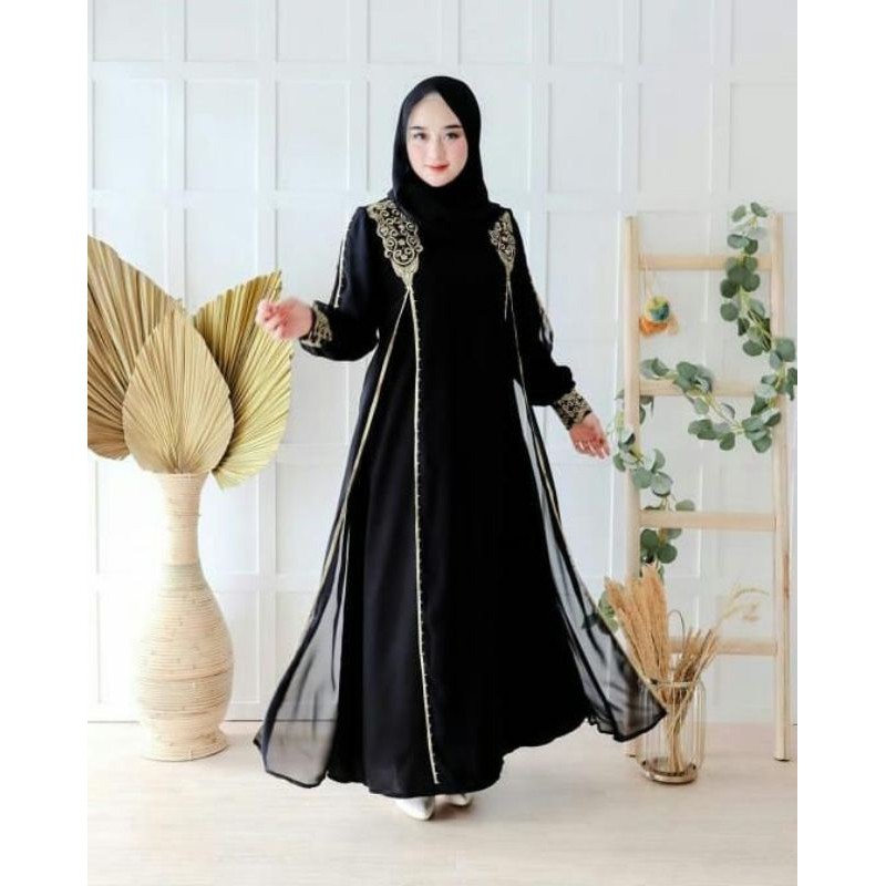 Abaya Hitam Dubay 335 Abaya Taris Abaya Pesta By Ditha Abaya