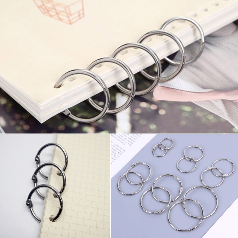 Mary Metal Loose Leaf Book Binder Hoop Ring Gantungan Kunci Multifungsi Lingkaran DIY Album