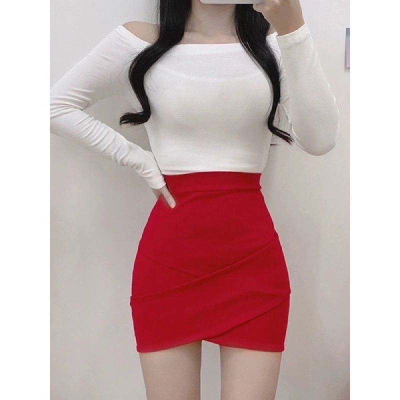 Rok Mini X Skirt bodycone Korean Style