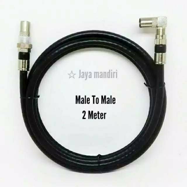 Kabel antena tv jack compression 2 meter / male to male