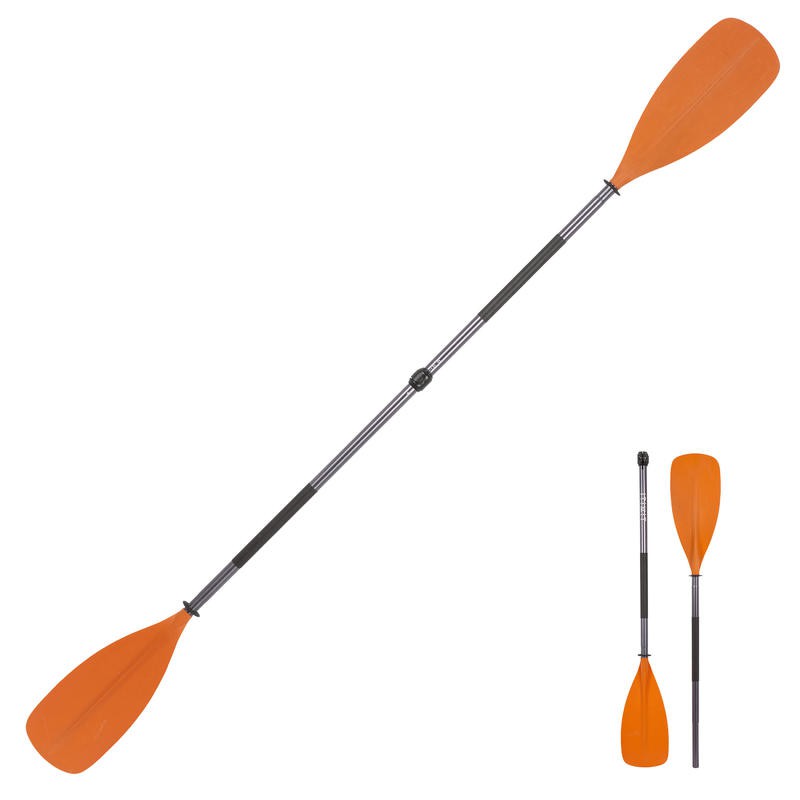Tongkat dayung perahu kayak kayaking adjustable kayak paddle orange