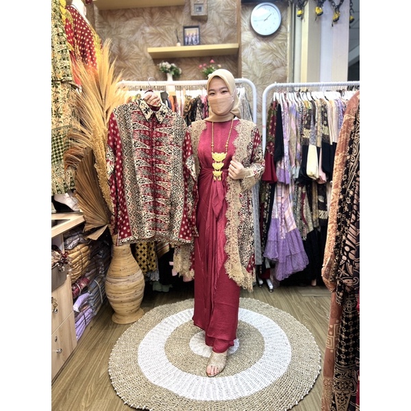 SET KAFTAN IKAT SILK VISCOSE PREMIUM GIES