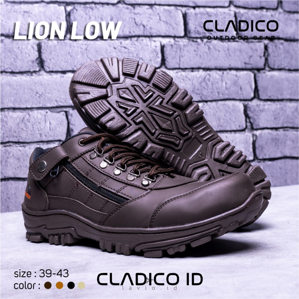 CLADICO Lion Sepatu Safety Boot Pendek Ujung Besi Kerja Lapangan Proyek Outdoor Touring Sefti Shoes Work Boots