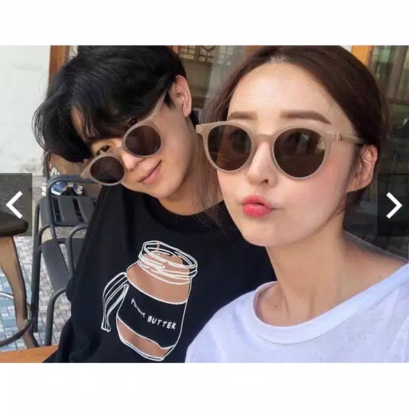 Kacamata Bulat Mata Kucing Kacamata Hitam Wanita / Pria Sunglasses