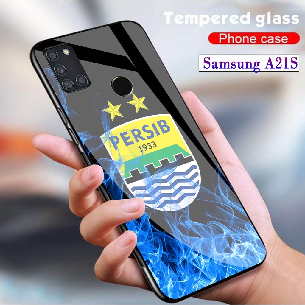 Softcase Glass Kaca SAMSUNG A21S - Case Hp Pelindung Handphone SAMSUNG A21S [ A22 ]