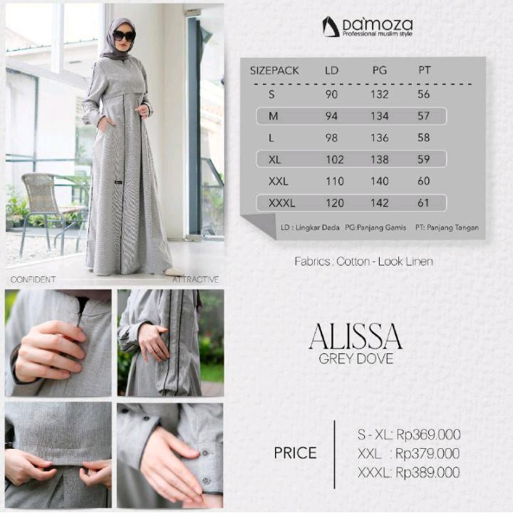 Damoza Alissa Gamis Premium Gamis Terbaru