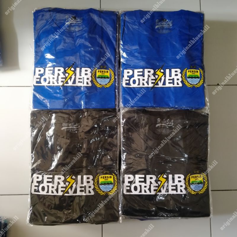 Kaos persib pendek / kaos persib forever / kaos persib i love forever / kaos persib untuk pria dan wanita / kaos originalblueskill