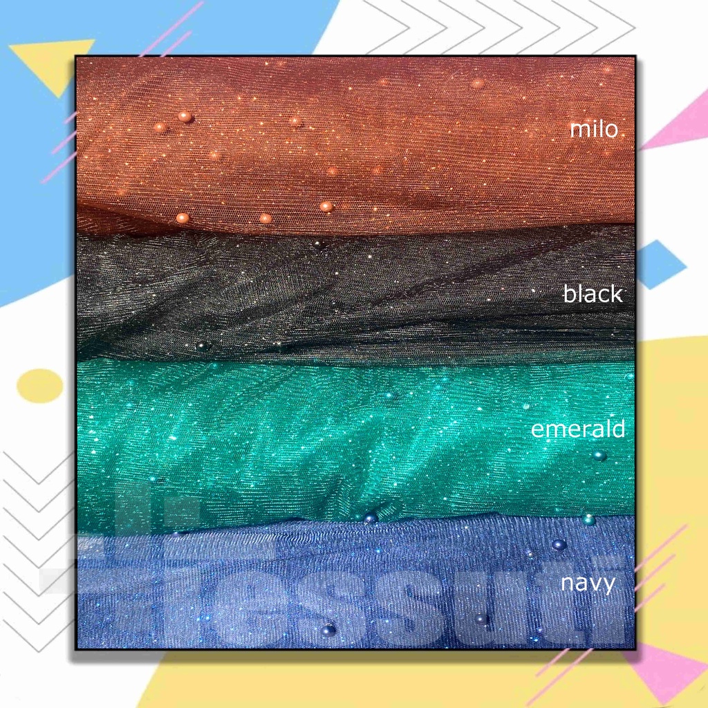 KAIN TILE GLITER MUTIARA / PEARL GLITTER TULLE