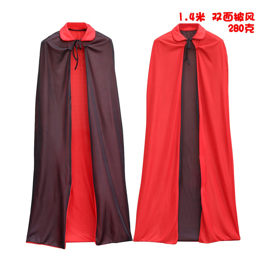 JB-02 jubah hitam merah death reaper satan iblis vampir dracula cloak