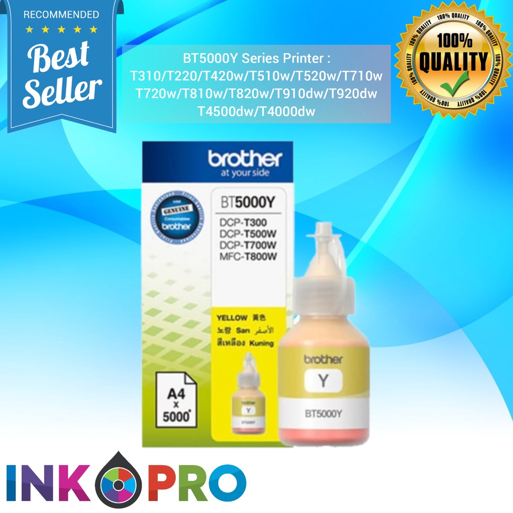 Tinta Brother BTD60BK - BT5000 PREMIUM HL-T4000DW,DCP-T220,DCP-T310,DCP-T420W,DCP-T510W,DCP-T520W,DCP-T710W,DCP-T720W,DCP-T820DW,MFC-T810W,MFC-T910DW,MFC-T920DW,MFC-T4500DW