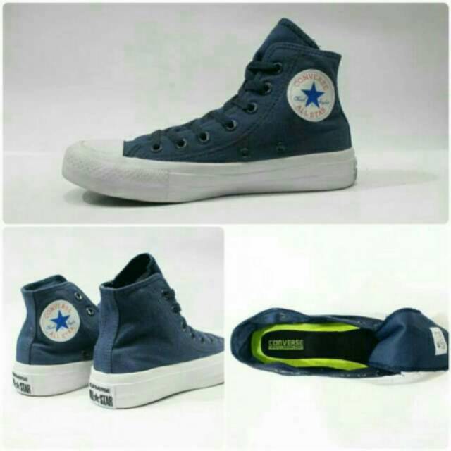 Sepatu Converse Chuck Tailor CT/OP High Biru dongker Hitam Abu Sepatu cewek cowok Keren Termurah