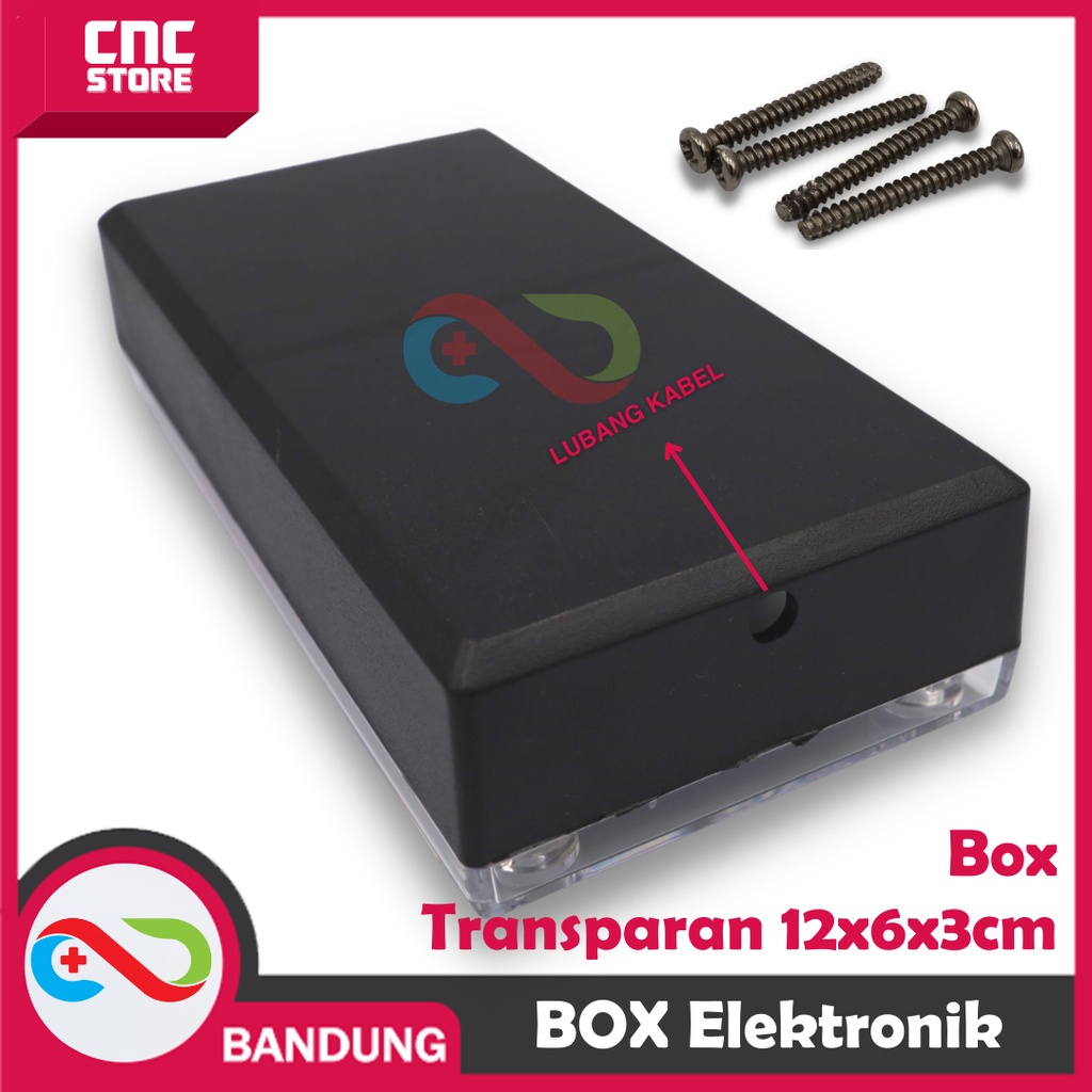 BOX TRANSPARAN BOX TOSO 60 LED 12X6X3CM KOTAK ELEKTRONIK BOX ELECTRONIC RANGKAIAN