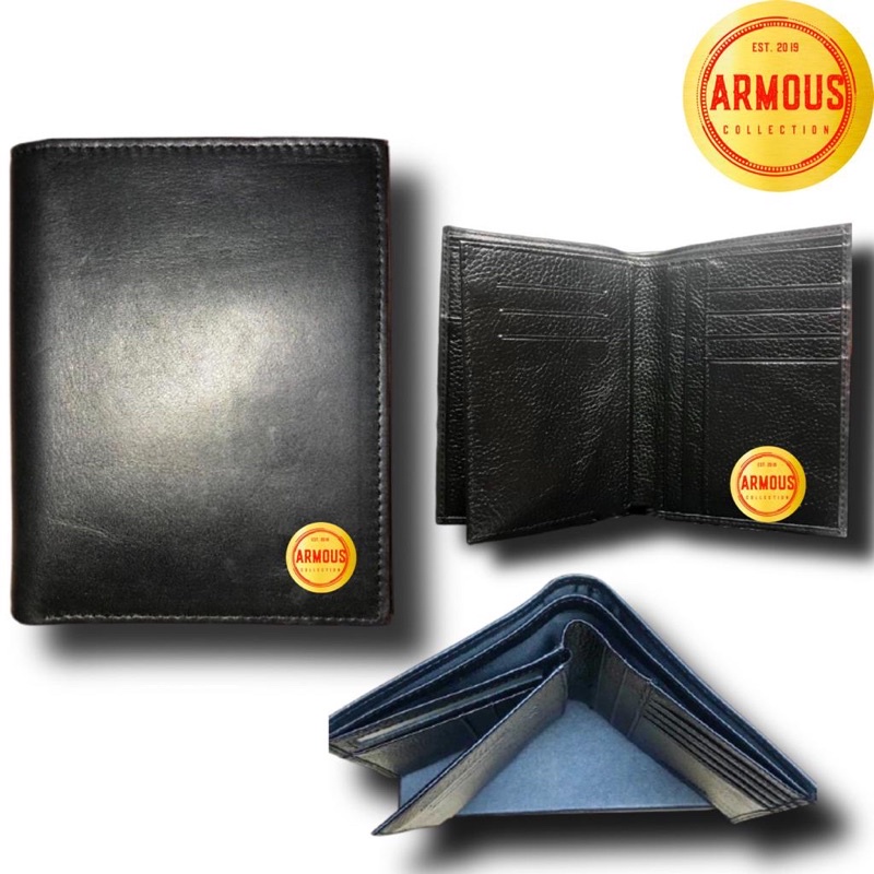 DOMPET PRIA KULIT ASLI UKURAN TANGGUNG 3/4 TERMURAH