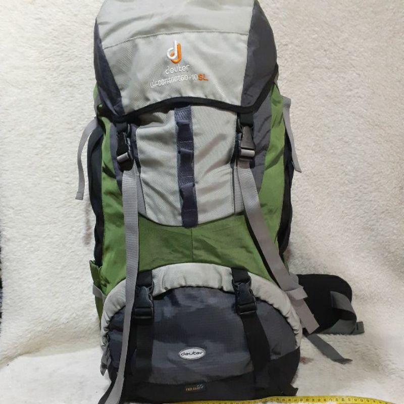 Program Promo Tas Ransel Second / Preloved / DEUTER Air Contact Pro 60 + 10 L Hijau / Carrier Bekas