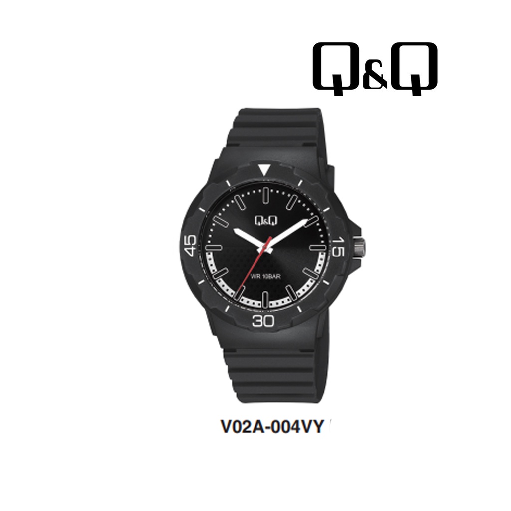 SALE Jam Tangan Pria Casual Sporty Stylist Rubber Analog Original Q&amp;Q QNQ QQ V02A Series