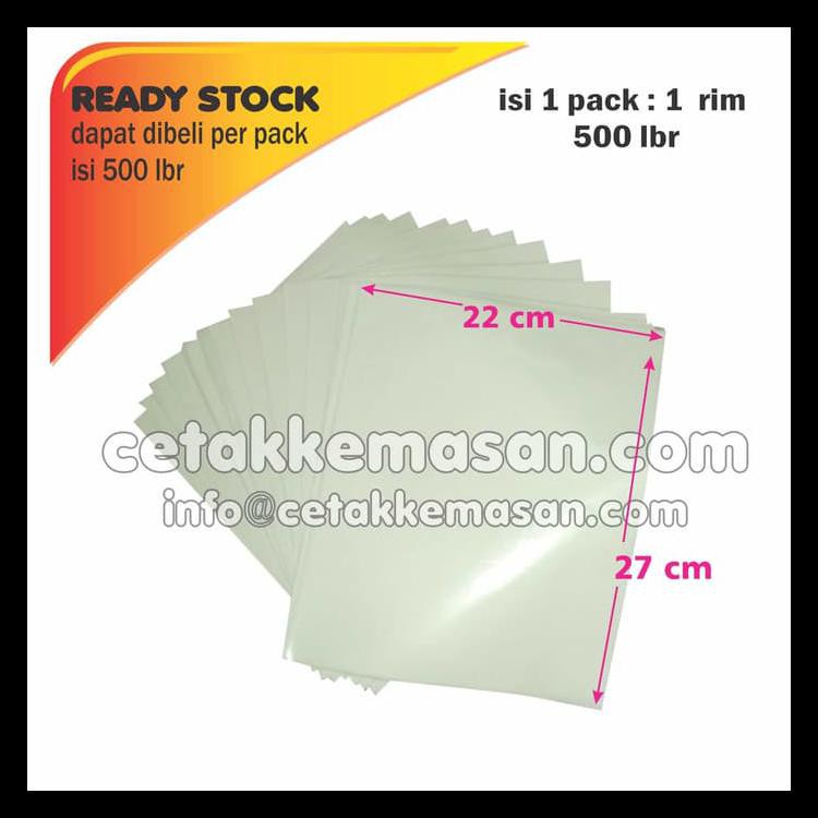 

Kertas Nasi / Burger Ala Kfc 28 Gsm Polos 22 X 27 Cm Isi 500 Pcs /Pack Terlaris