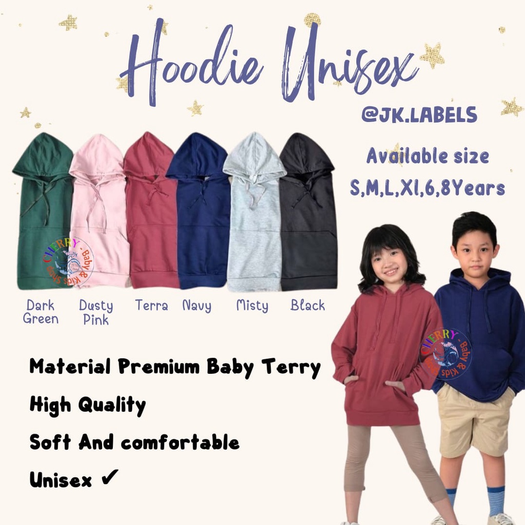Jaket Anak 1-8 Tahun Sweater Hoodie Unisex Anak High Quality JK Labels by Kazel (1 - 8 TAHUN) CBKS