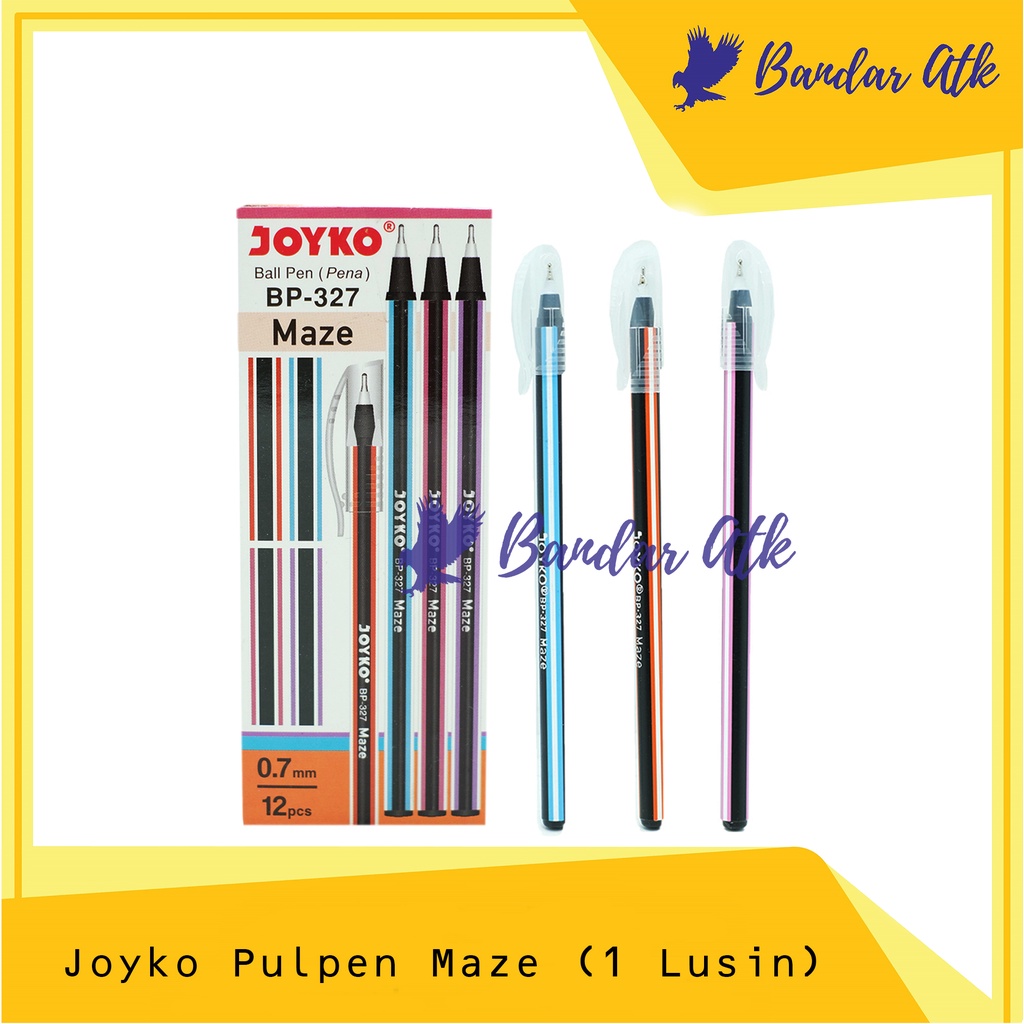 

JOYKO Pen MAZE Pulpen Balpoint BP-327 HITAM [1 LUSIN]