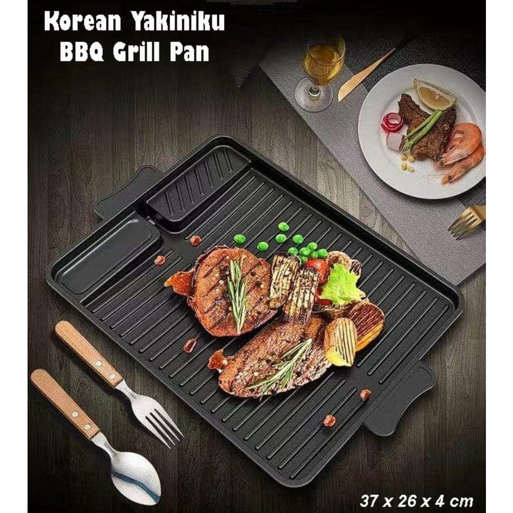 Grill Pan Yakiniku KOREAN BBQ Grill / panggangan KOREAN BBQ Grill Anti Lengket