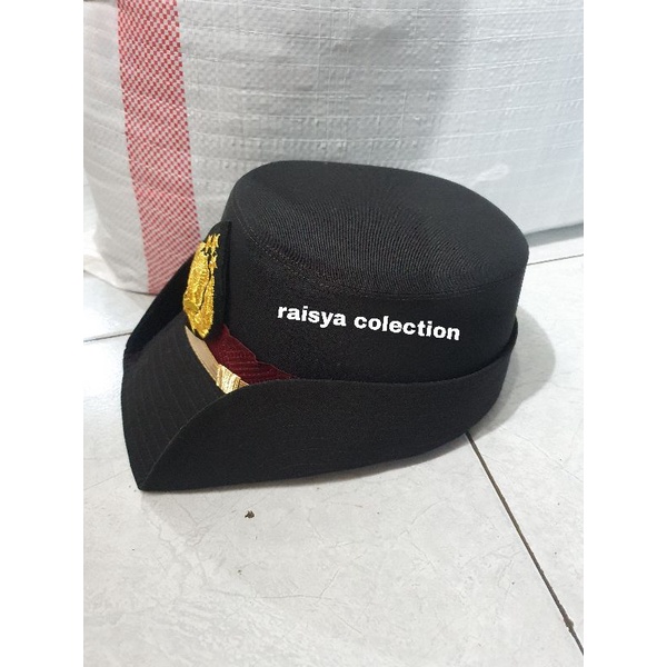 topi pet pdu polwan / topi pet pdu polisi wanita