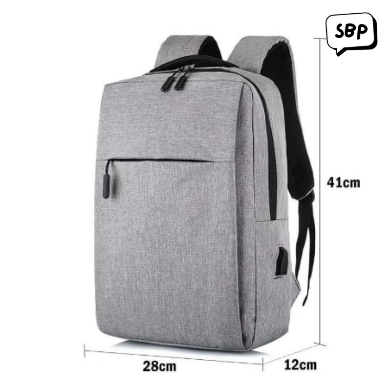 COD Tas Ransel Pria Tas Ransel Laptop Tas Sekolah Hitam shanghaibagpack