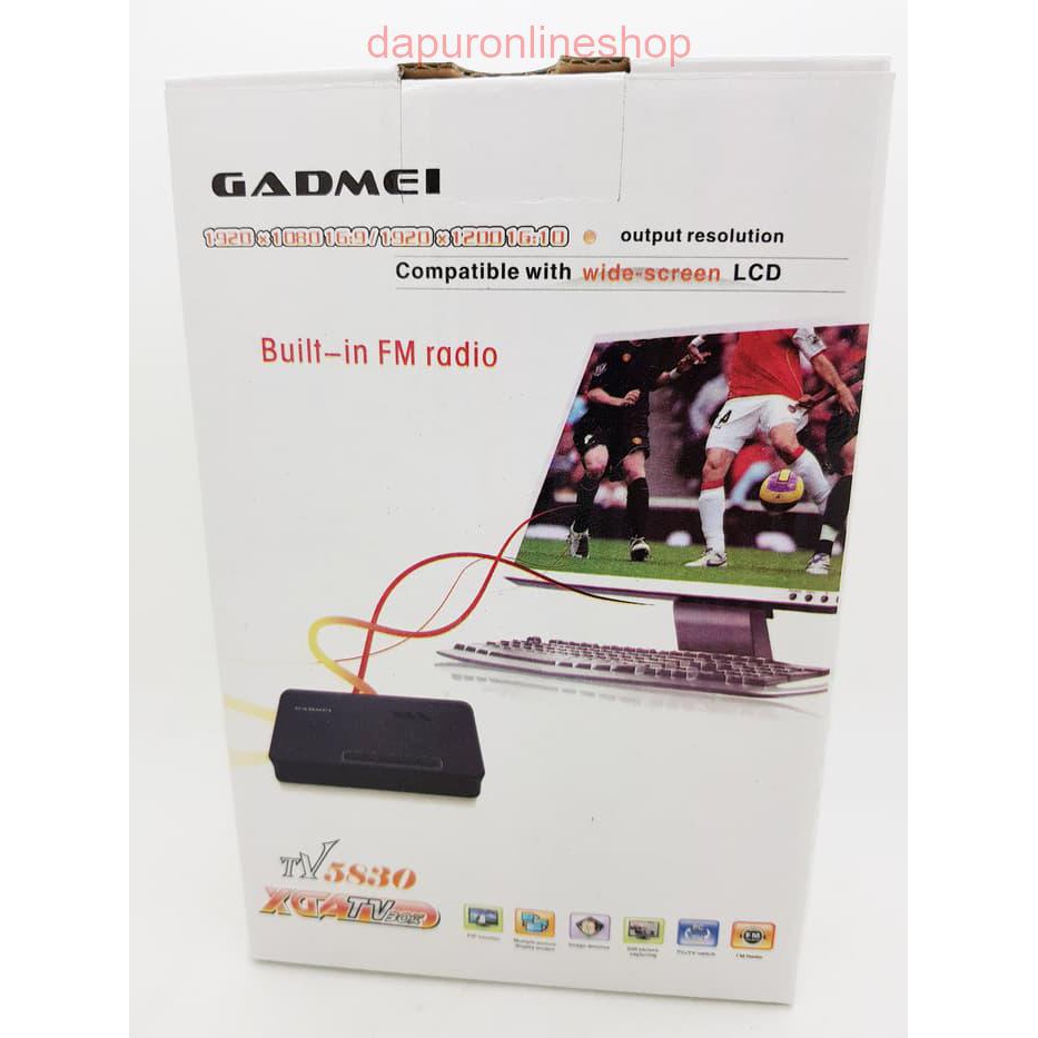 SALE TV Tuner Gadmei 5821 New/Converter AV to VGA untuk Monitor CRT/LCD/LED ORI