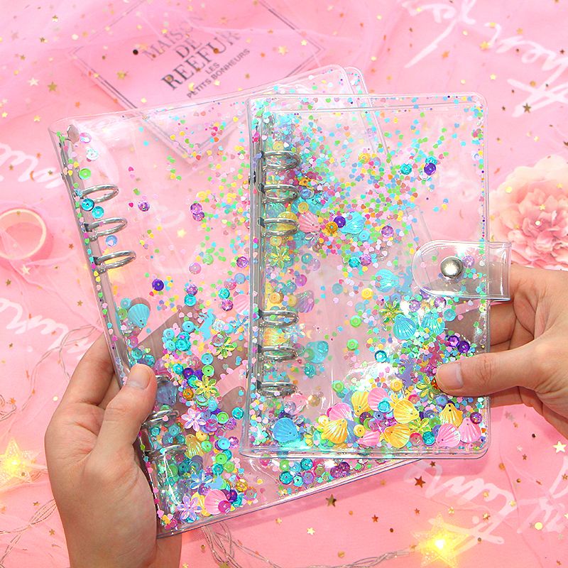 

Binder Glitter A6 6 Ring / Glitter Gold Lucu Cute Aesthetic Estetik