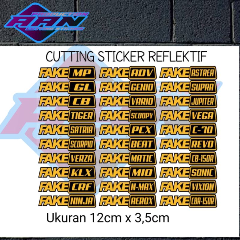 stiker custom fake (nama bisa riques)