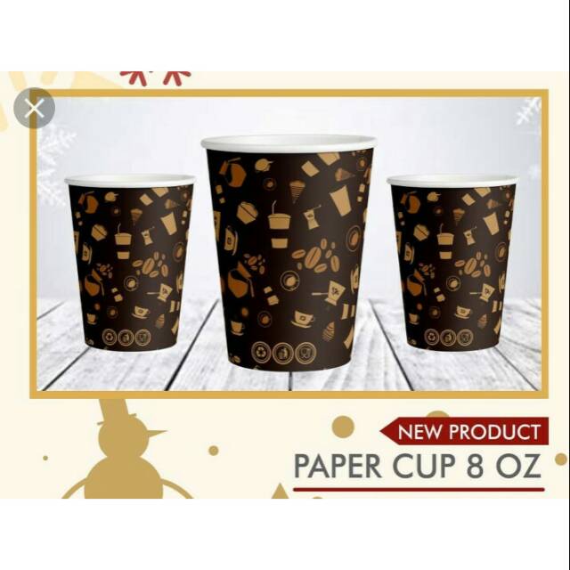 Gelas paper cup 6.5 oz & 8 oz