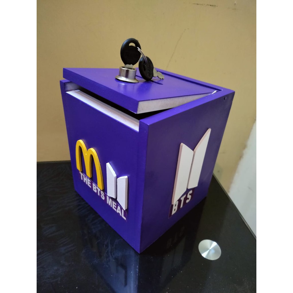 LIMITED EDITION BTS MEAL, Celengan Target, Logo timbul 3D, Celengan Unik, Celengan BTS, Celengan.-4