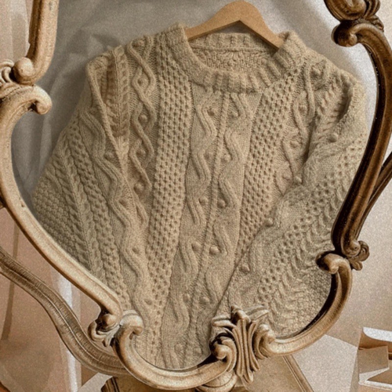 thrift cardigan sweater balloon kepang