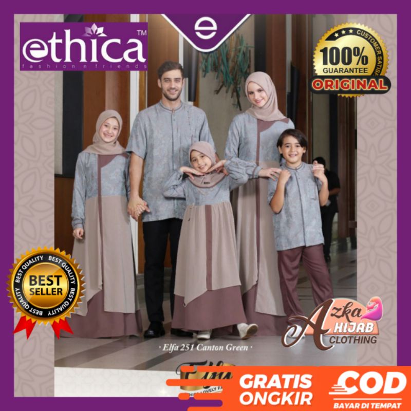SARIMBIT ETHICA TERBARU 2023 / SARIMBIT ELFA 251 BAJU COUPLE KELUARGA / BAJU MUSLIM COUPLE KELUARGA 
