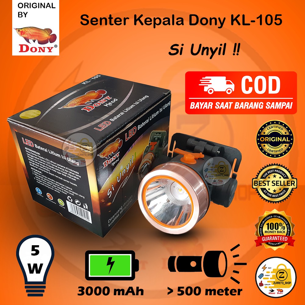 Senter Kepala Cas Dony KL 105 (5 W)