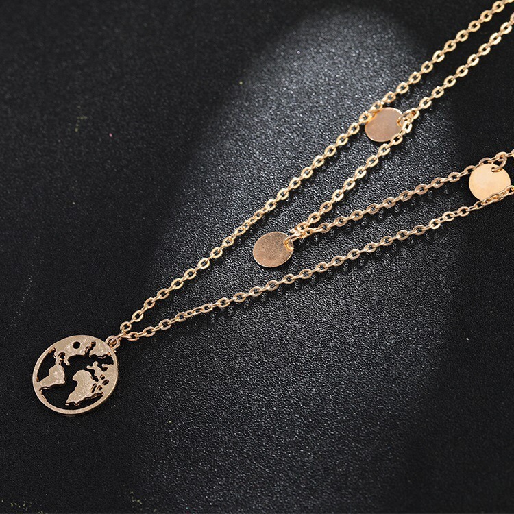 MORYMOSHI K14 Kalung Map Fashion Wanita Korea Murah