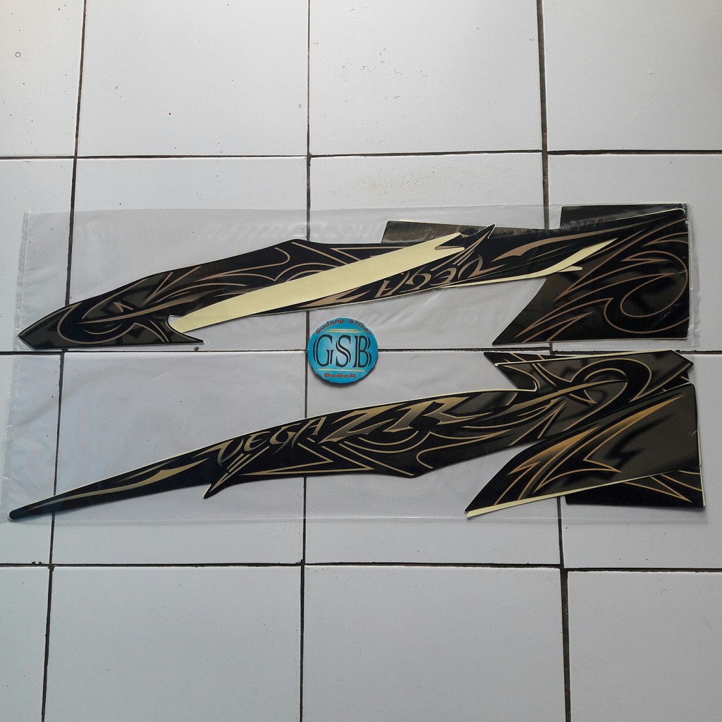 Stiker Lis Body Motor Yamaha Vega Zr 2010 Full Hitam Shopee