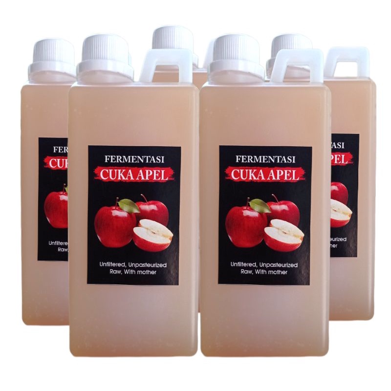 

Cuka Apel 1 liter Fermentasi lebih dari 1 Bulan with Mother Bragg Tahesta Nutrigreat Vinega Kurma Lemon Alkali Nanas