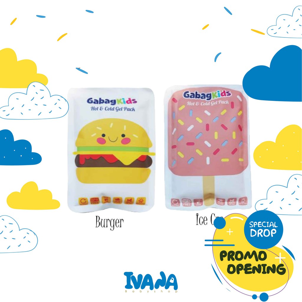 Gabag Ice Gel Mini / Ice Gel Kids Burger / Ice Cream es krim 200gr 200 gr