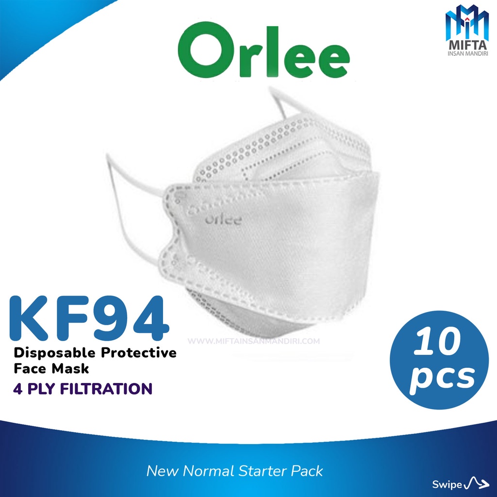 MASKER ORLEE EVO 3D KF94 KF 94 4PLY 4 PLY EMBOSS KEMENKES ISI 10 PCS