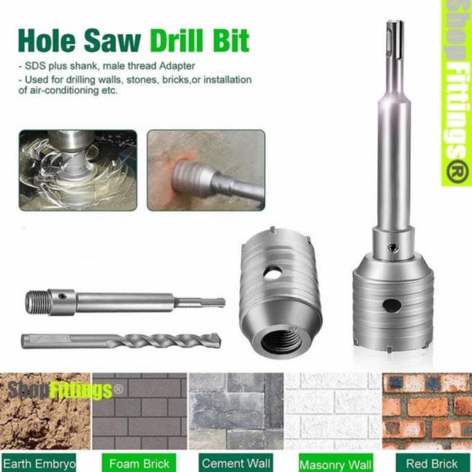Mata Bor Lubang Tembok Beton Hole Saw Hollow Core SDS plus 25 to 60 mm