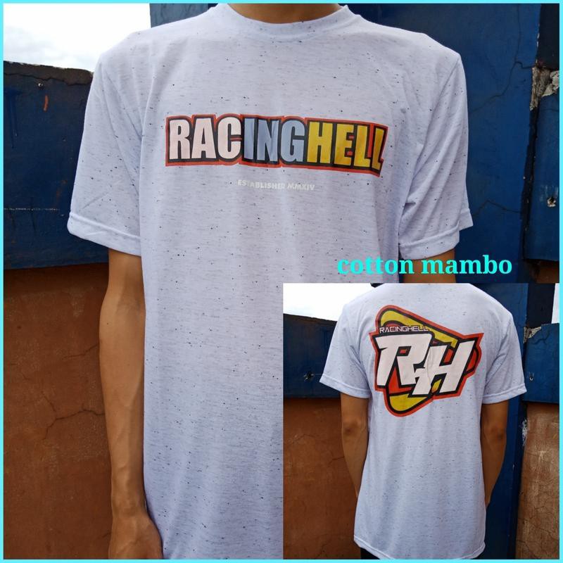 KAOS PUTIH DISTRO RH RACING HELL KAOS BALAP MOTOR