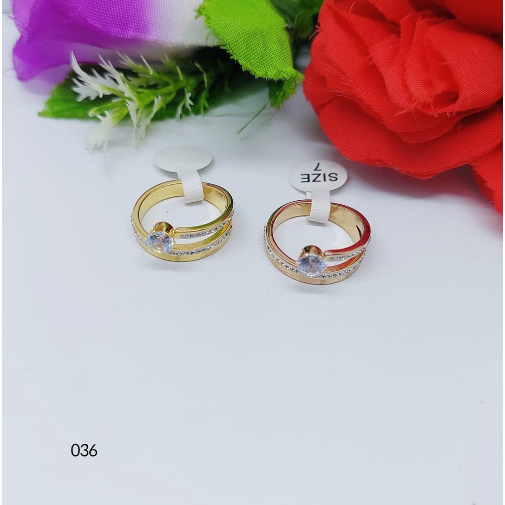 Cincin Titanium Permata 036 Terbaru