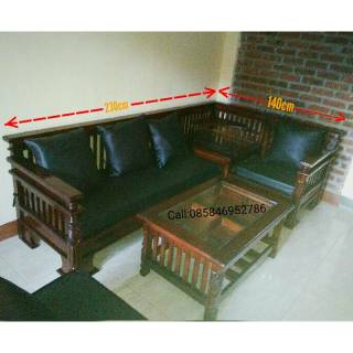  Foto  Kursi  Tamu Jati  Sudut  Shopee Indonesia