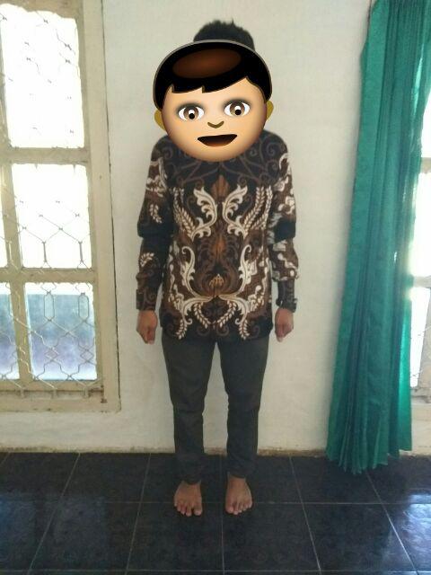 Nusantara Batik Hrb026 Kenongo Hem Pendek Padi Pekalongan M L Xl Batik Pria Murah Modern Grosi